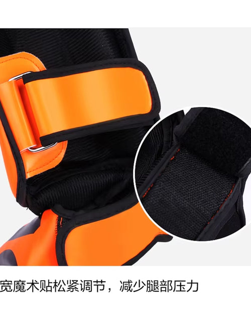Load image into Gallery viewer, Kickboxing Boxing Shin Guard Pads Muay Thai Martial Arts Sanda Wushu Leg Protector Taekwondo Ankle Guards
