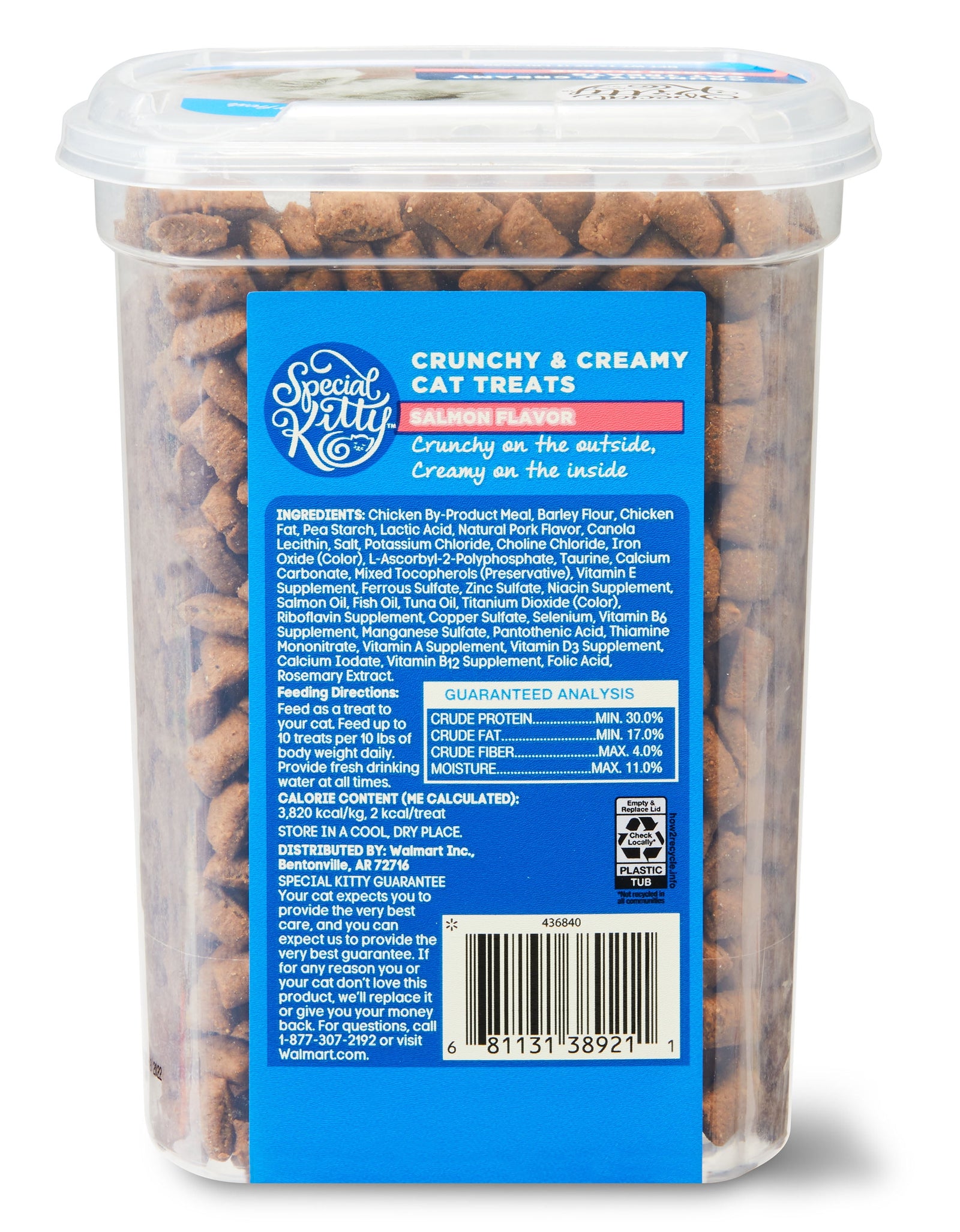 Crunchy & Creamy Cat Treats, Salmon Flavor, 16 Oz