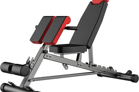 Multi-Functional FID Weight Bench for Full All-In-One Body Workout – Hyper Back Extension, Roman Chair, Adjustable Ab Sit up Bench, Incline Decline Bench, Flat Bench