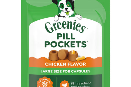 Pill Pockets for Dogs Chicken Flavor Large, Capsule Size Soft Dog Treats, 7.9 Oz, (30 Pk)