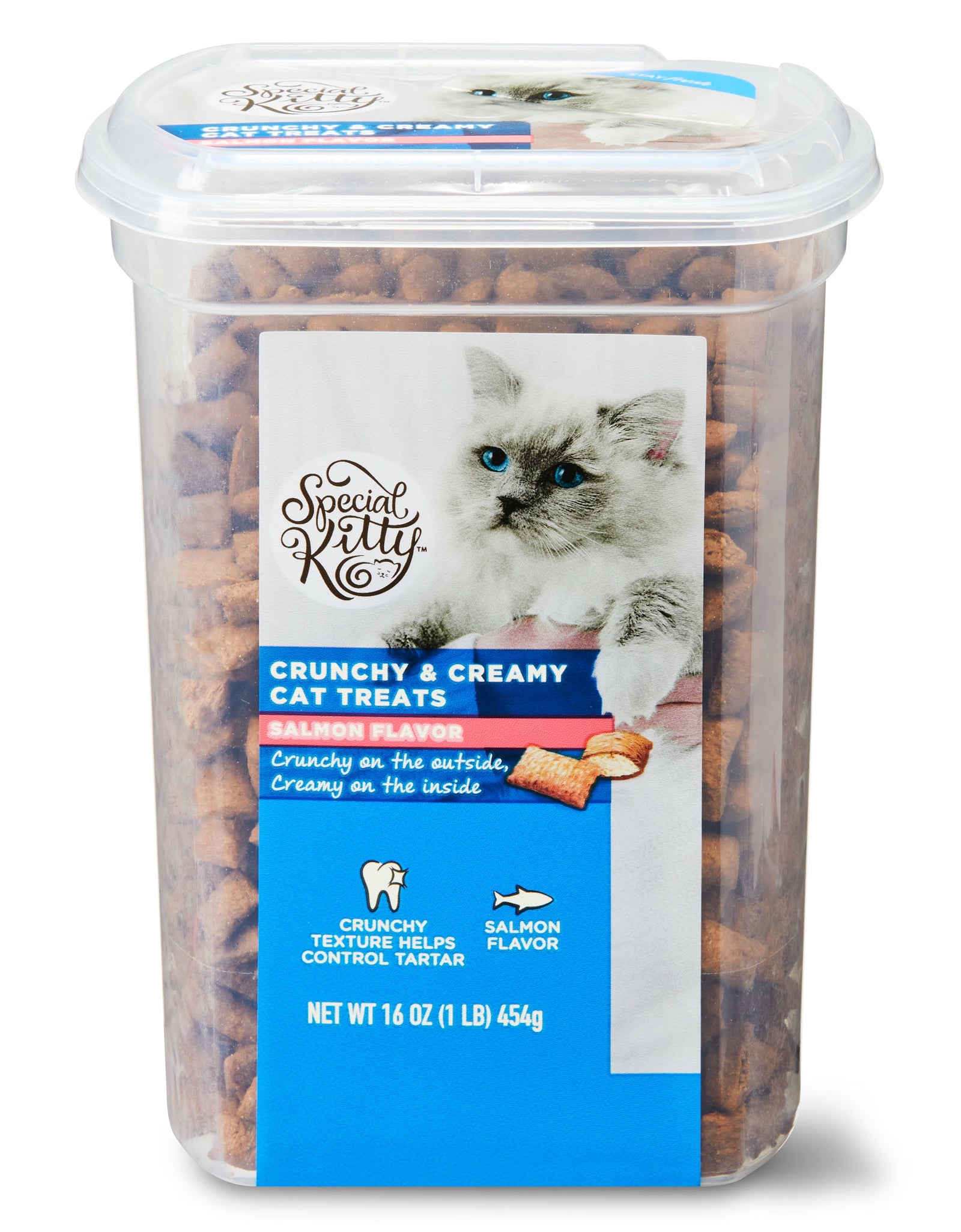 Crunchy & Creamy Cat Treats, Salmon Flavor, 16 Oz