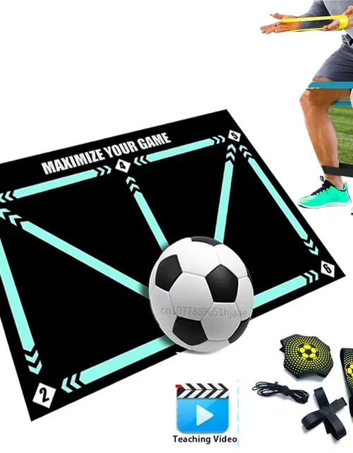 Load image into Gallery viewer, Football Training Mat Durable Non Slip Foldable Kids Adults Dribble Training Mat Football Training Indoor Ourdoor Equipment
